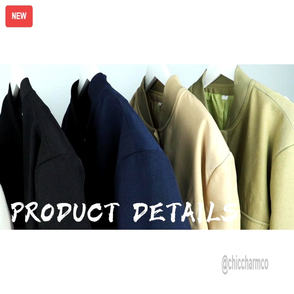 Cropped Bomber Jacket With Button Closure And Sid… - image 5